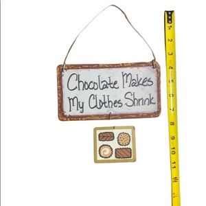 Metal Sign Chocolate Makes My Clothes Shrink